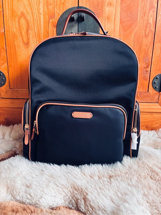 Cole Haan Other - 👨🏻‍💼Cole Haan Black Backpack with Tan Accents NWT